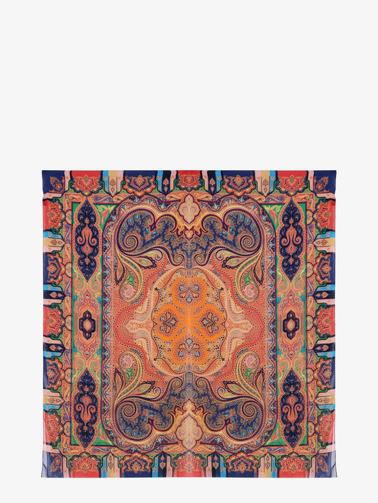 Multicolor silk foulard