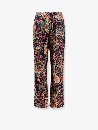 Multicolor fabric trousers