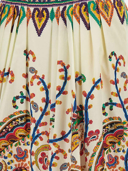 Multicolor cotton skirt