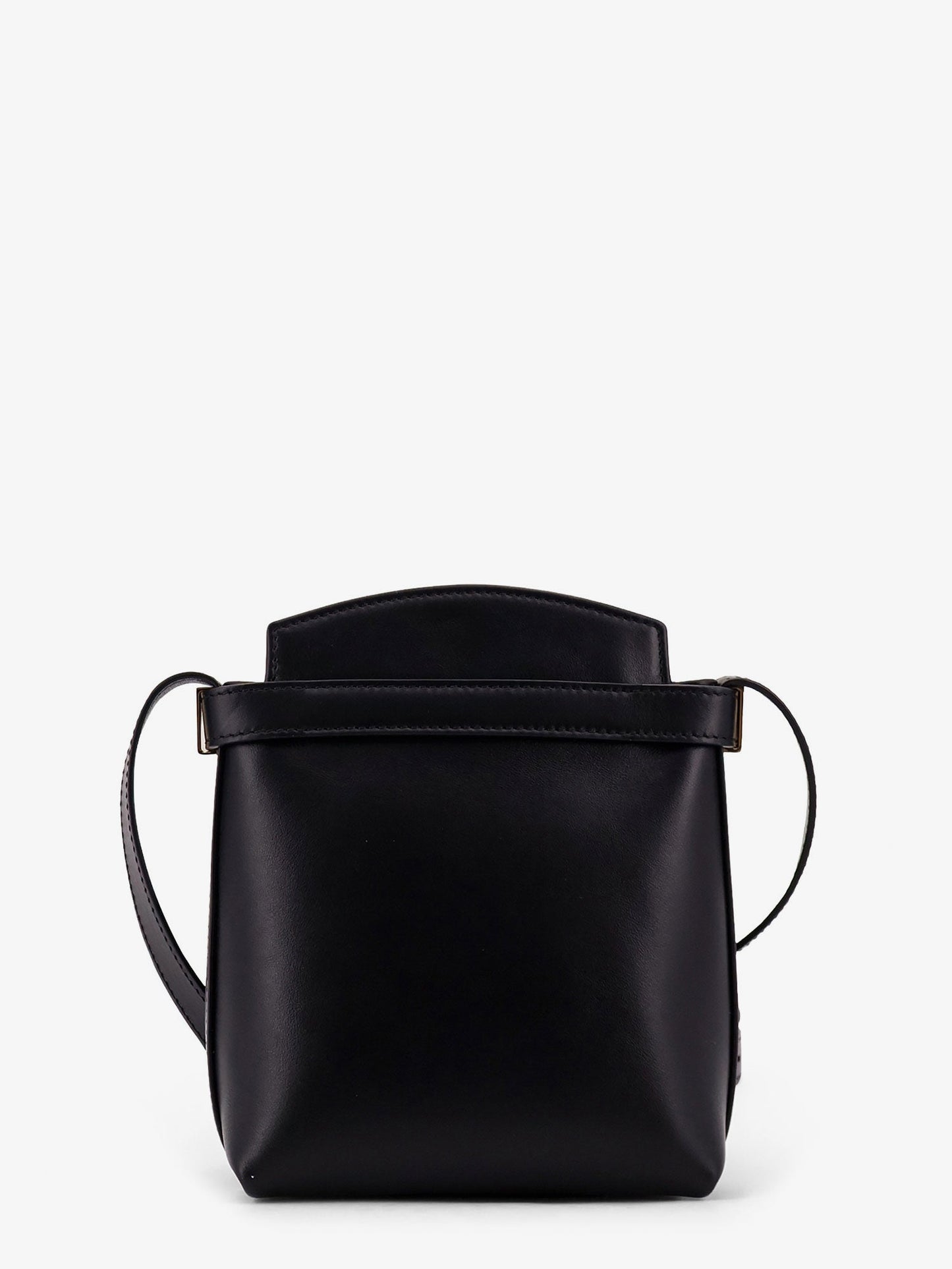 Leather crossbody bag with Gancini detail