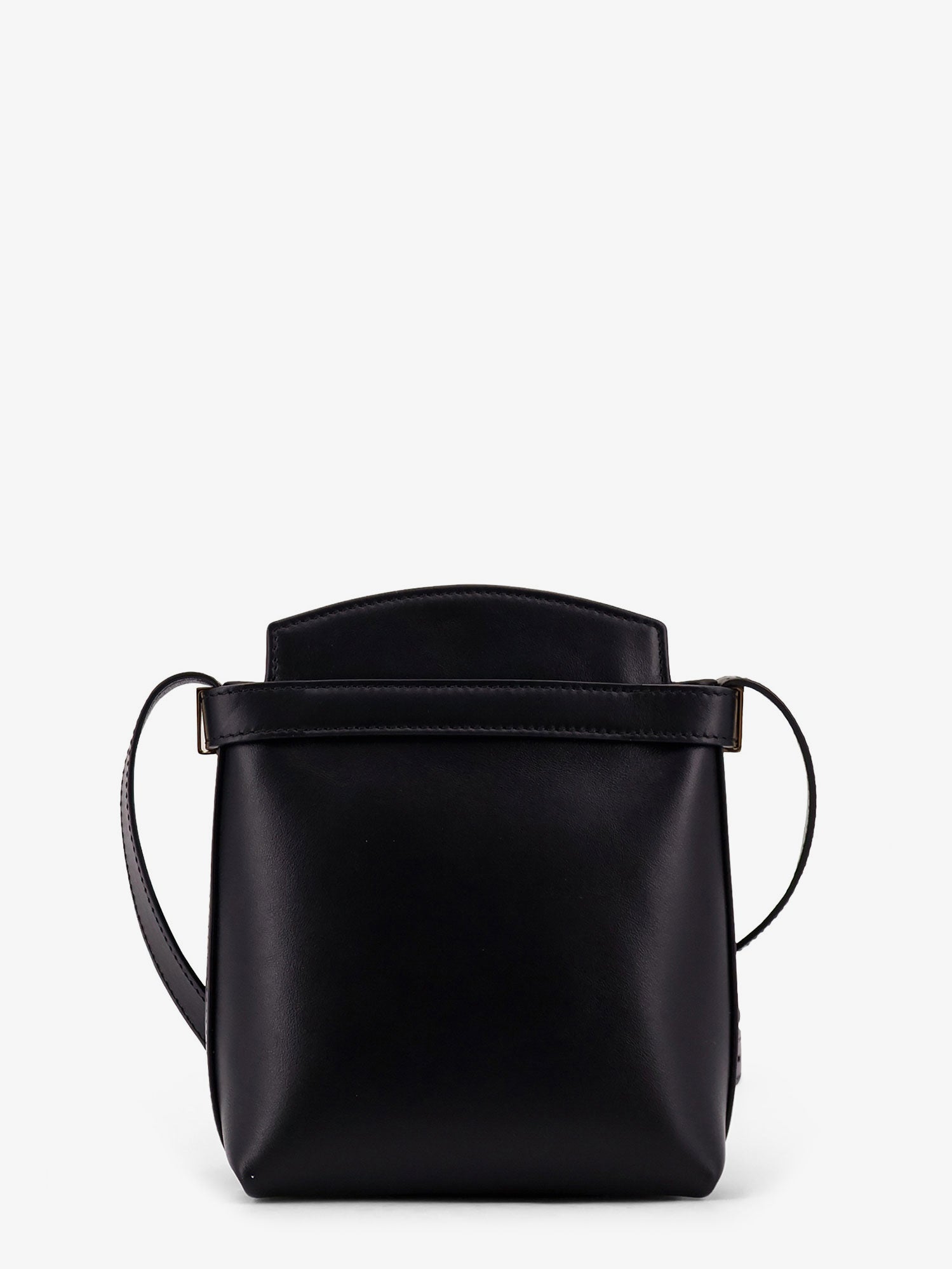 Leather crossbody bag with Gancini detail