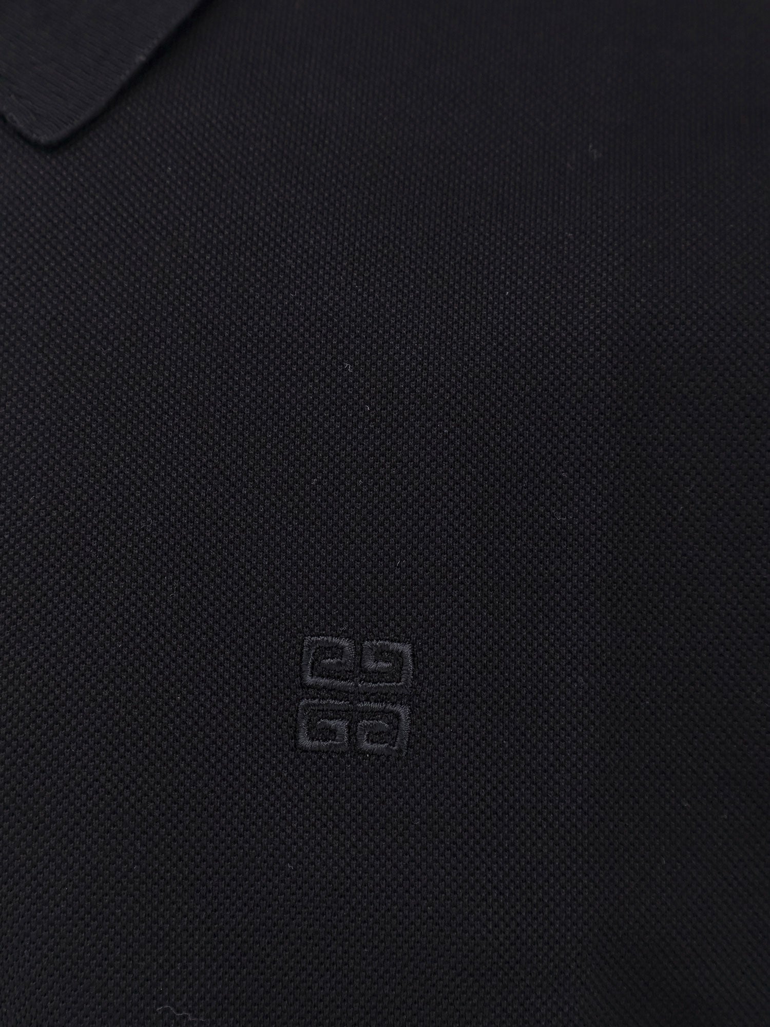Piqué cotton polo shirt with 4g embroidery