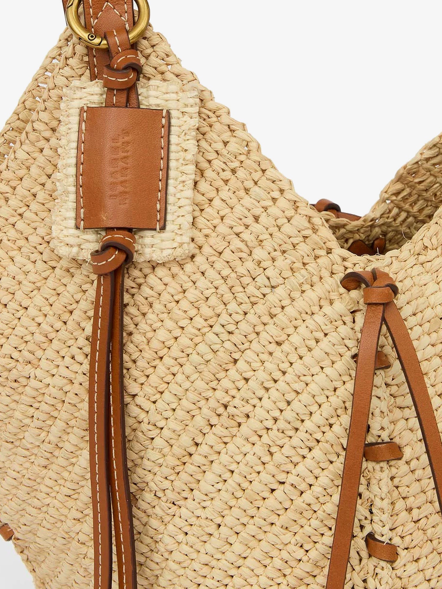 Losange raffia shoulder bag