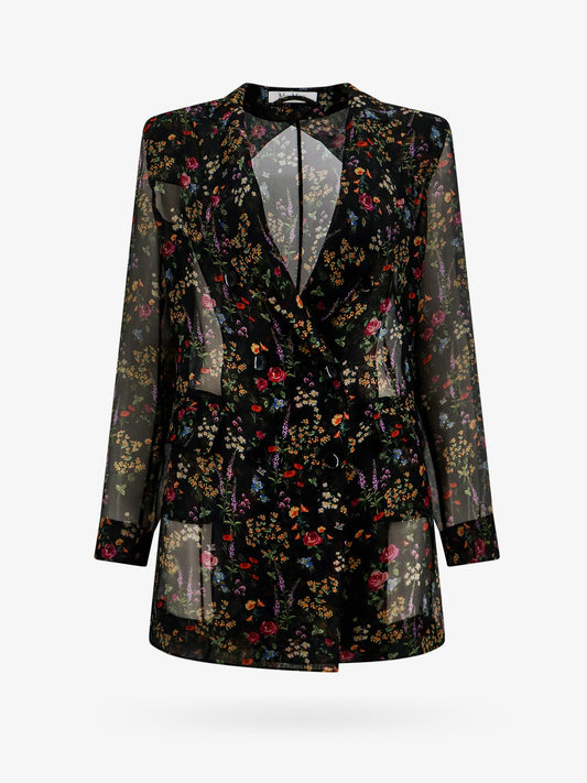 Silk blazer with floral print
