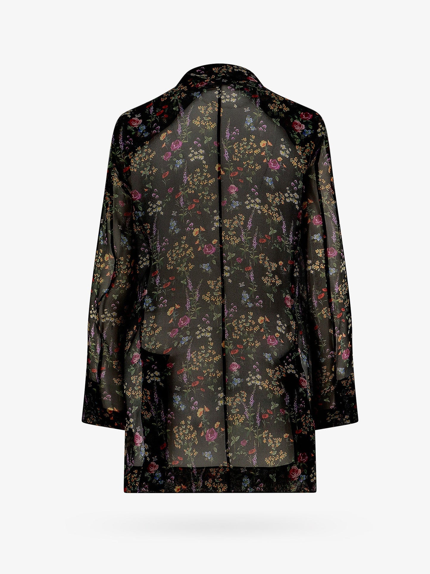 Silk blazer with floral print