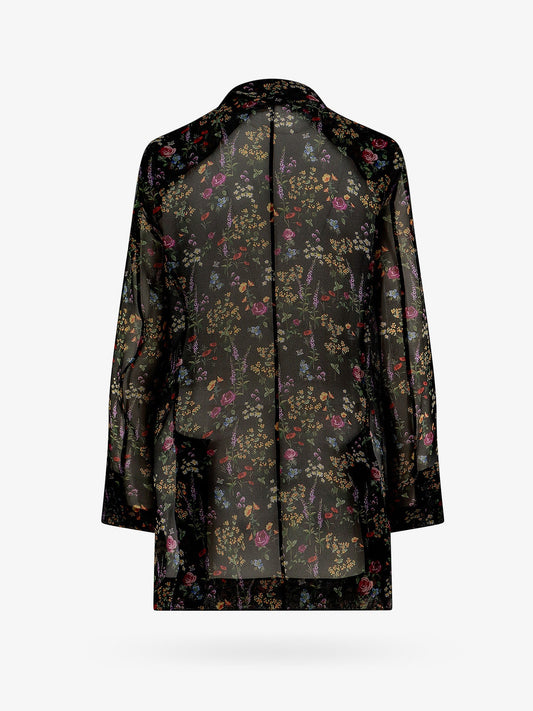 Silk blazer with floral print