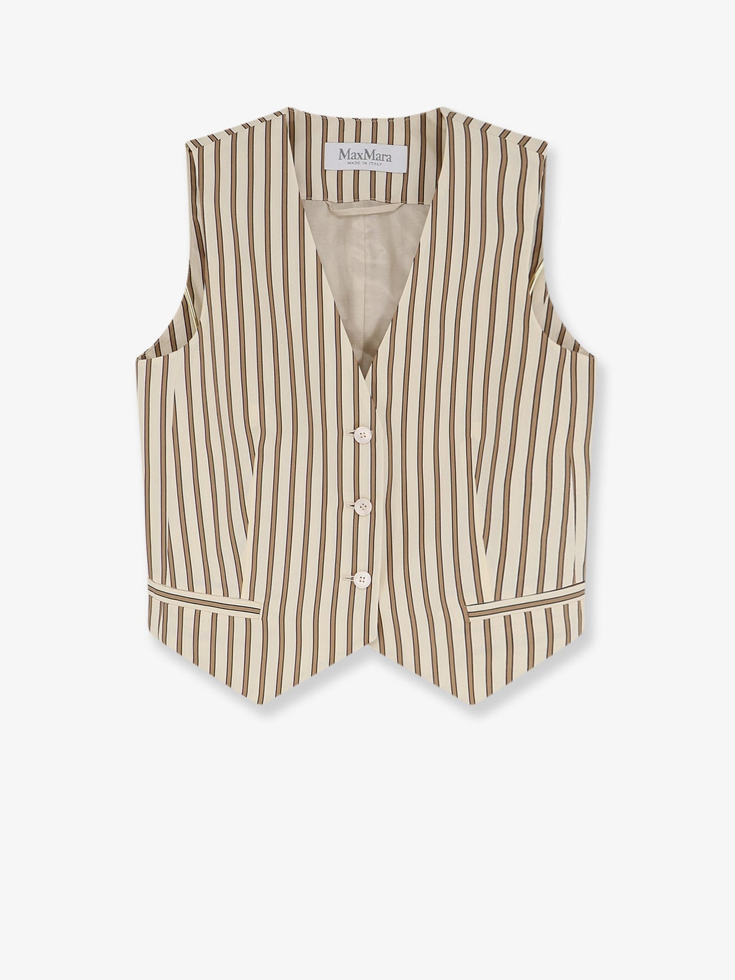 Mxmfauno striped cotton and silk vest