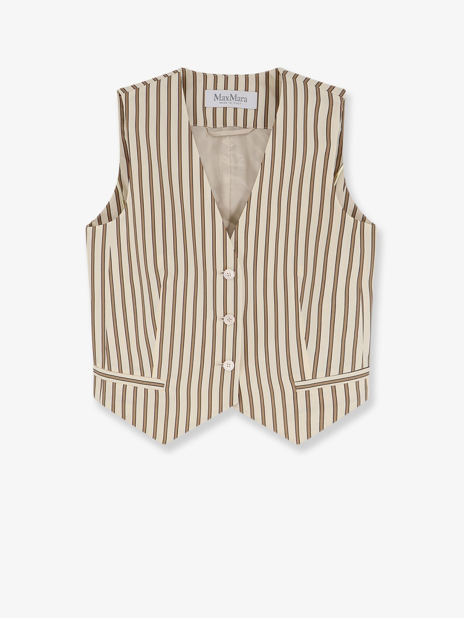 Mxmfauno striped cotton and silk vest
