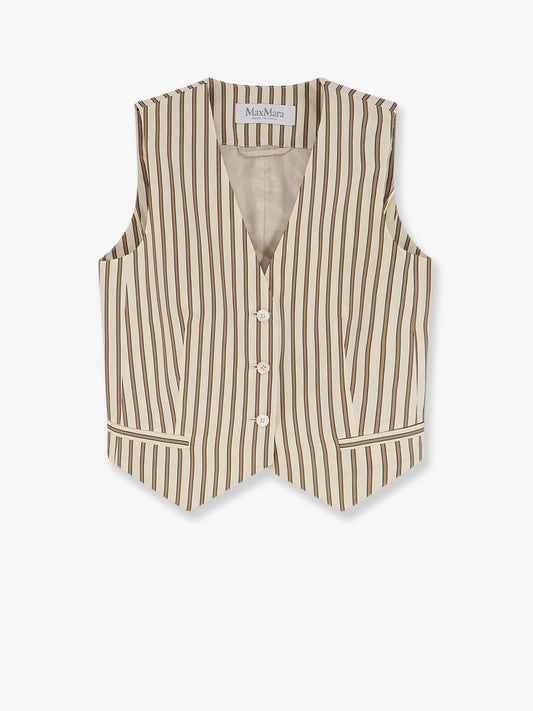 Mxmfauno striped cotton and silk vest