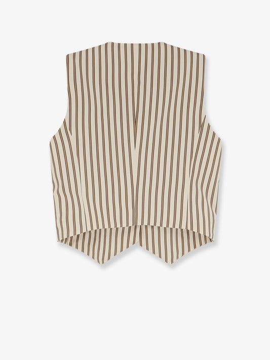Mxmfauno striped cotton and silk vest