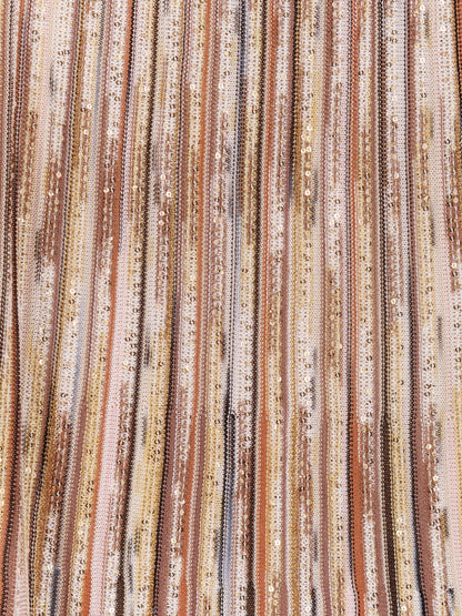 Short viscose blend dress with all-over sequins