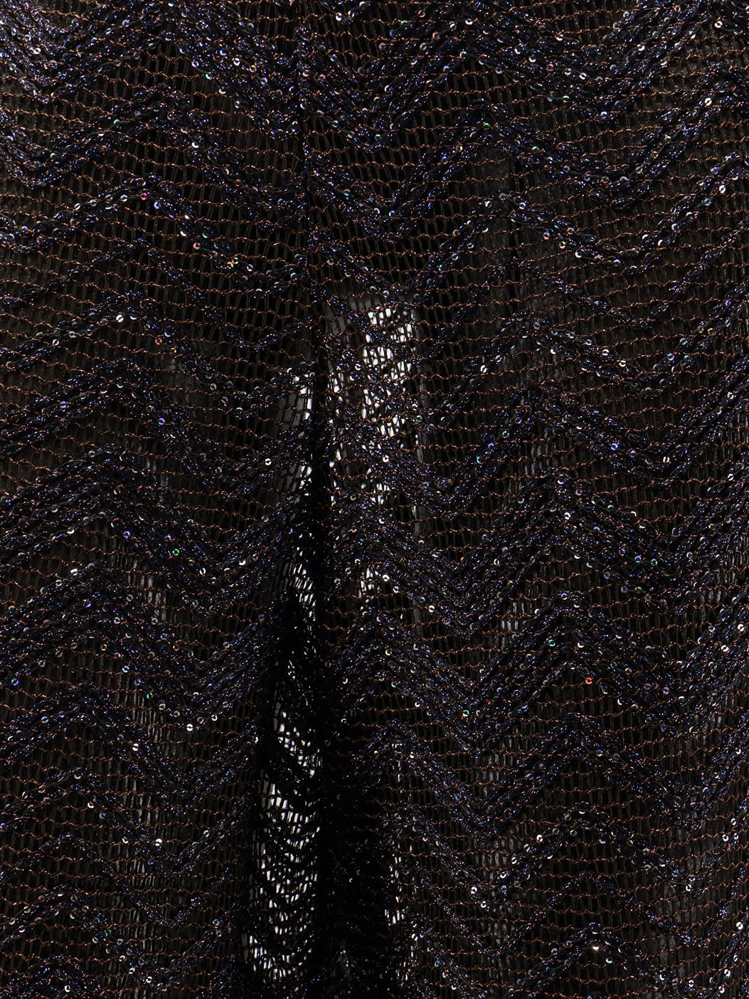 Viscose blend trousers with chevron pattern