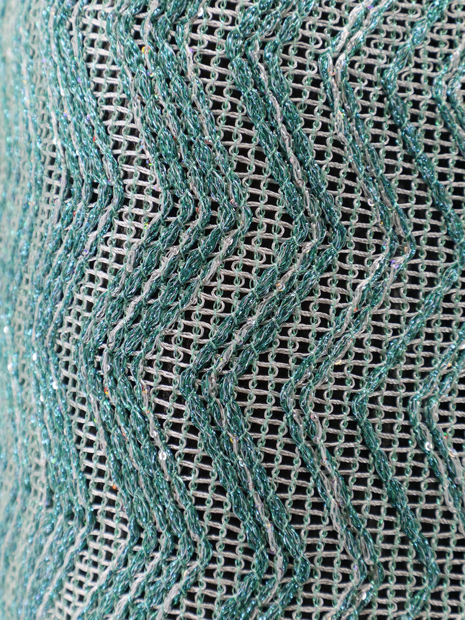 Viscose blend and sequin mini skirt