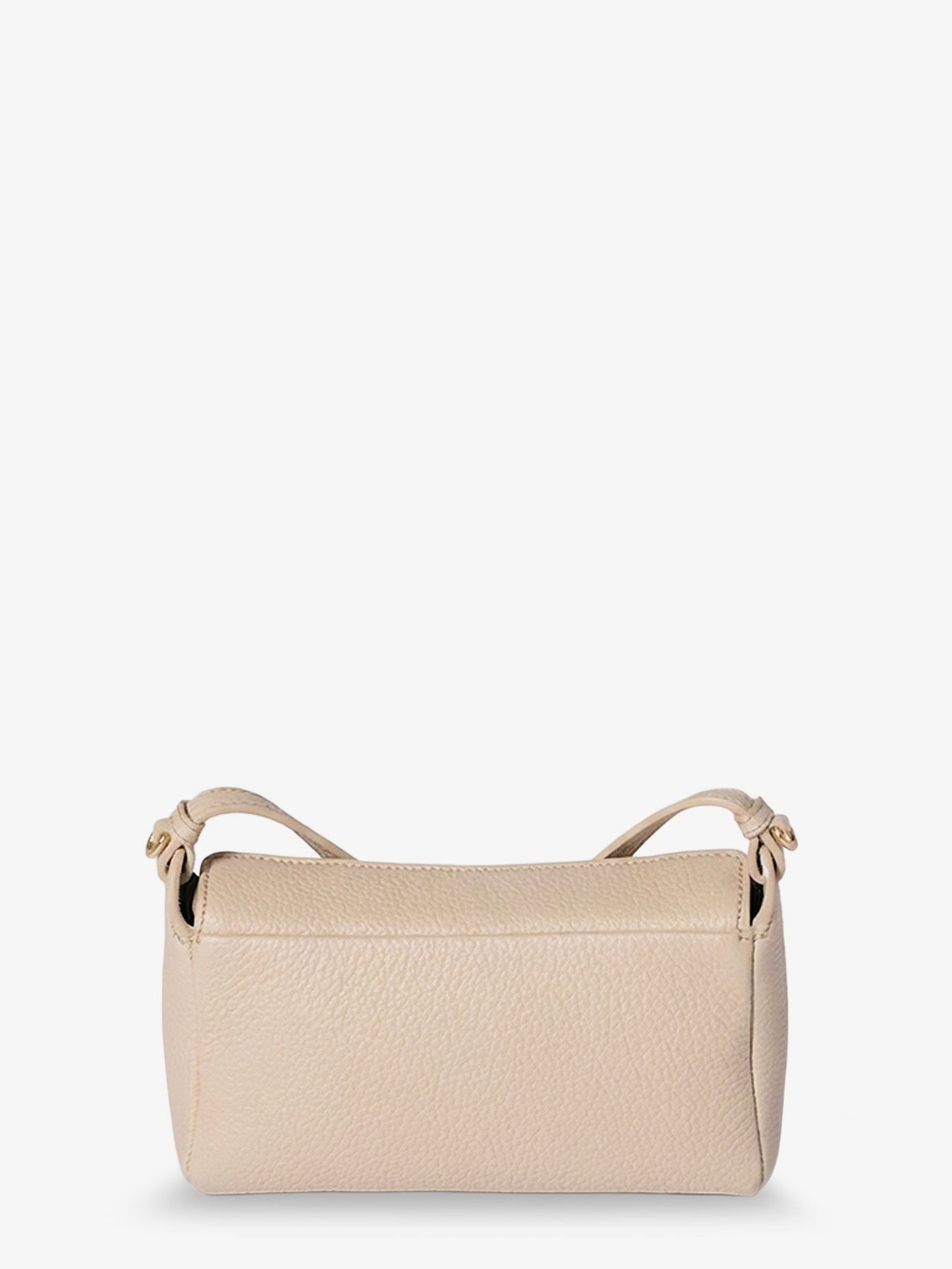 Leather crossbody bag with logo on the front