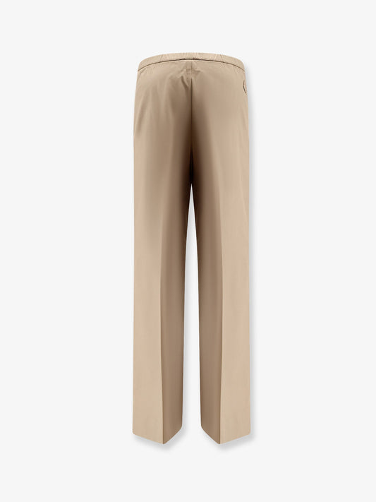 Cotton trousers with logo patch