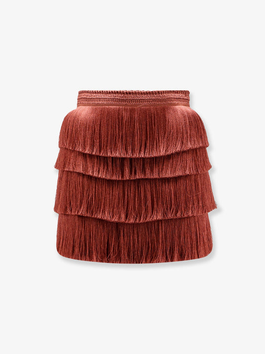 Mini skirt with fringes