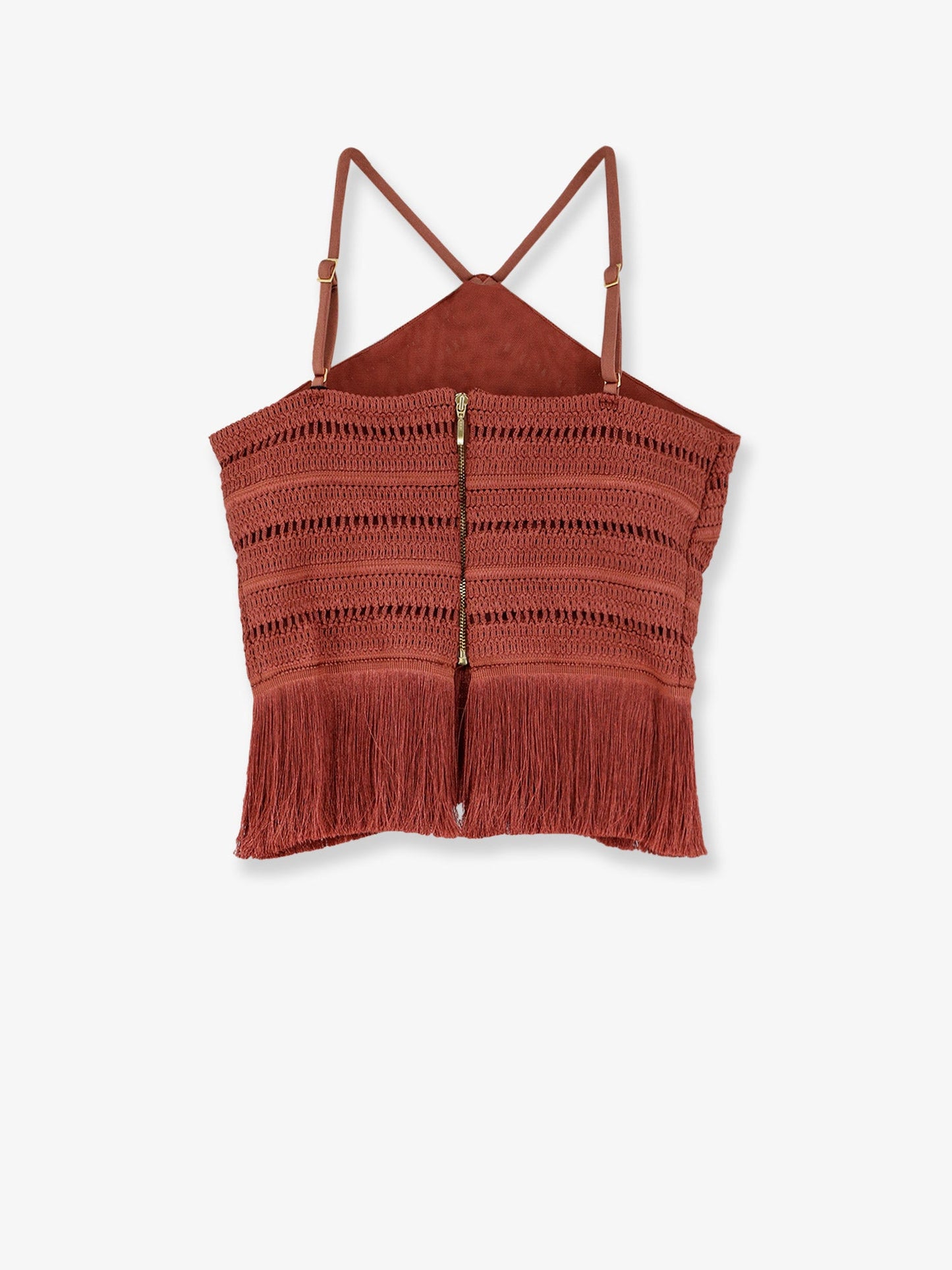 Asymmetrical top with fringes