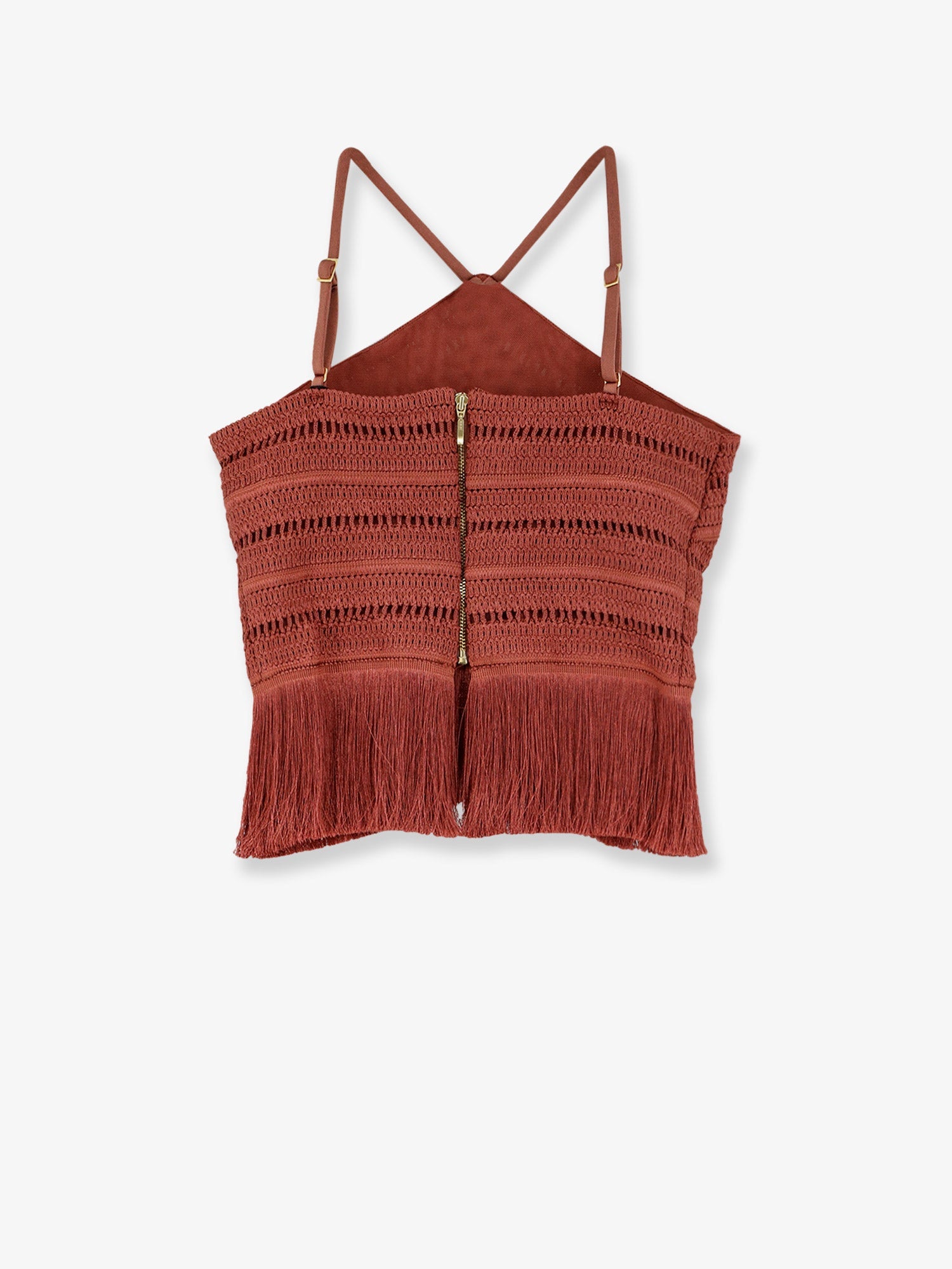 Asymmetrical top with fringes