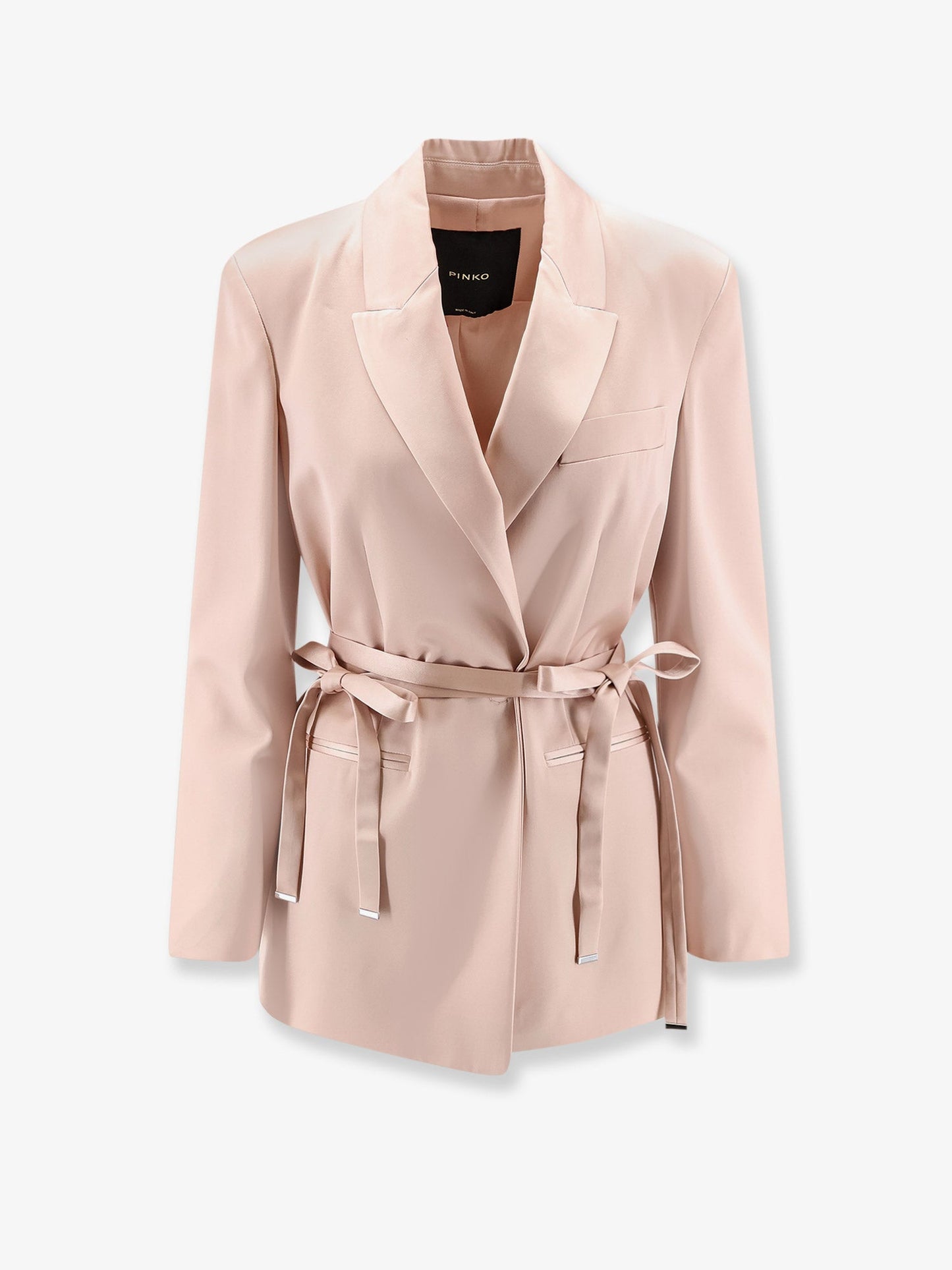 Rapa satin blazer with belt