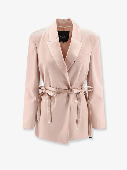 Rapa satin blazer with belt