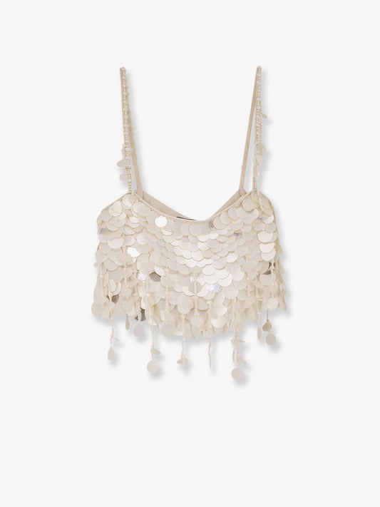 Eudora top with macro-sequins