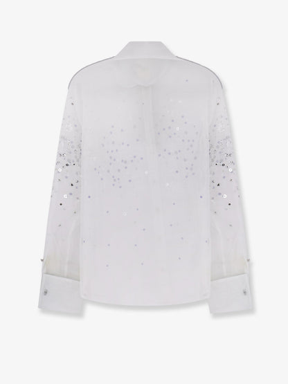 Eugenia shirt with all-over rhinestone details