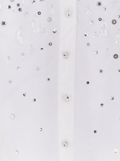 Eugenia shirt with all-over rhinestone details