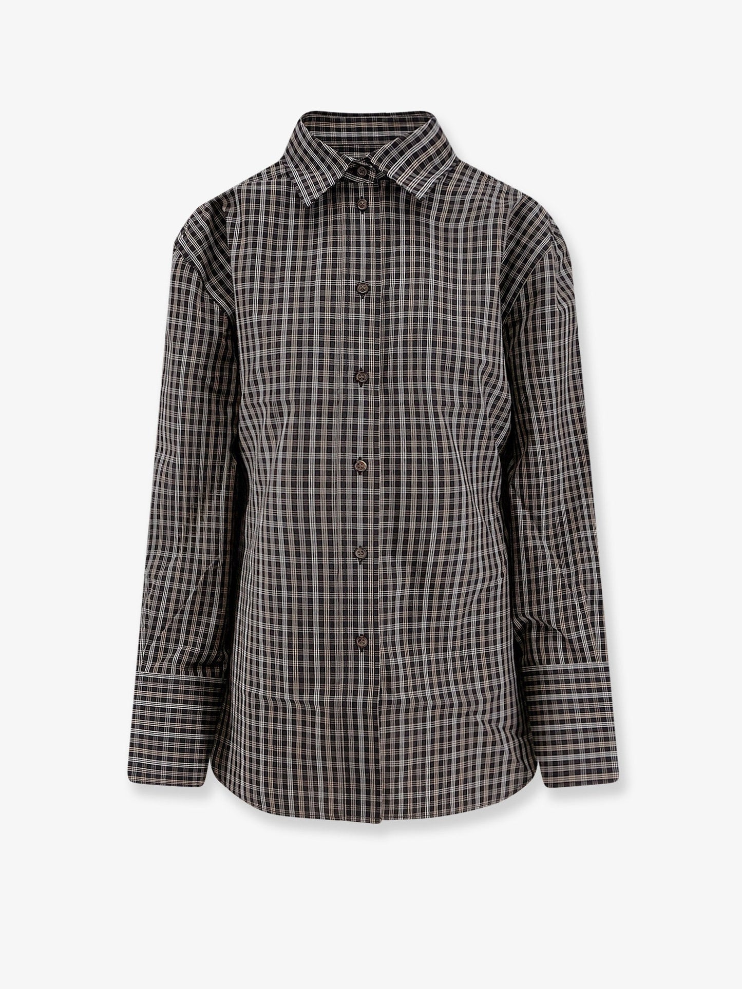 Cotton shirt with check pattern