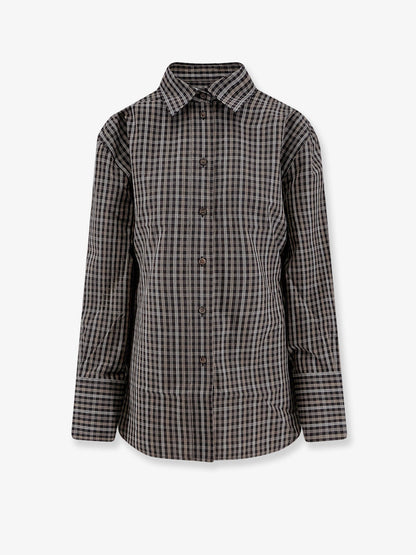 Cotton shirt with check pattern