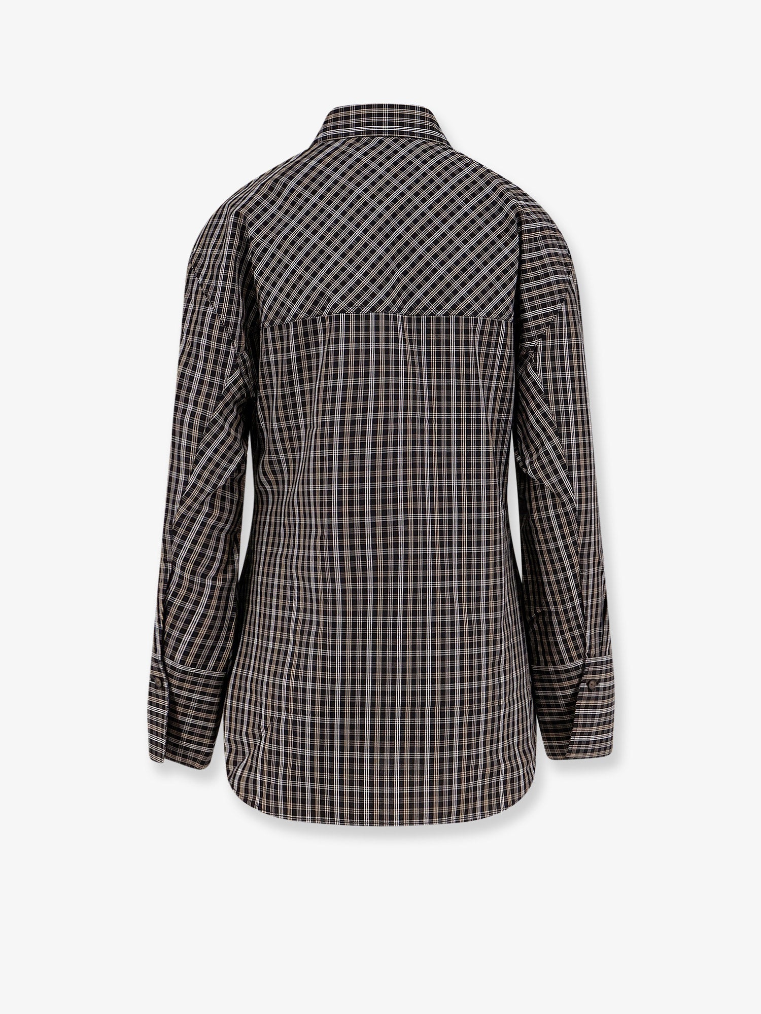 Cotton shirt with check pattern