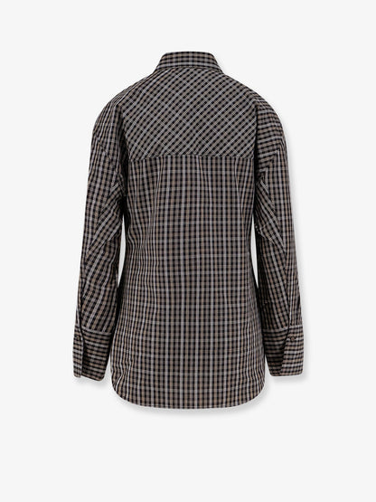 Cotton shirt with check pattern