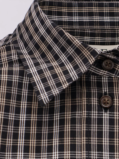 Cotton shirt with check pattern