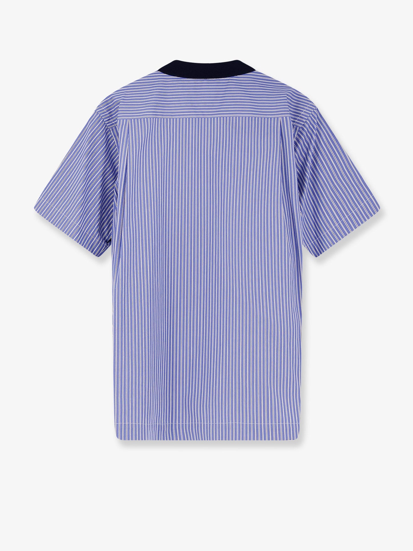 Striped fabric polo shirt