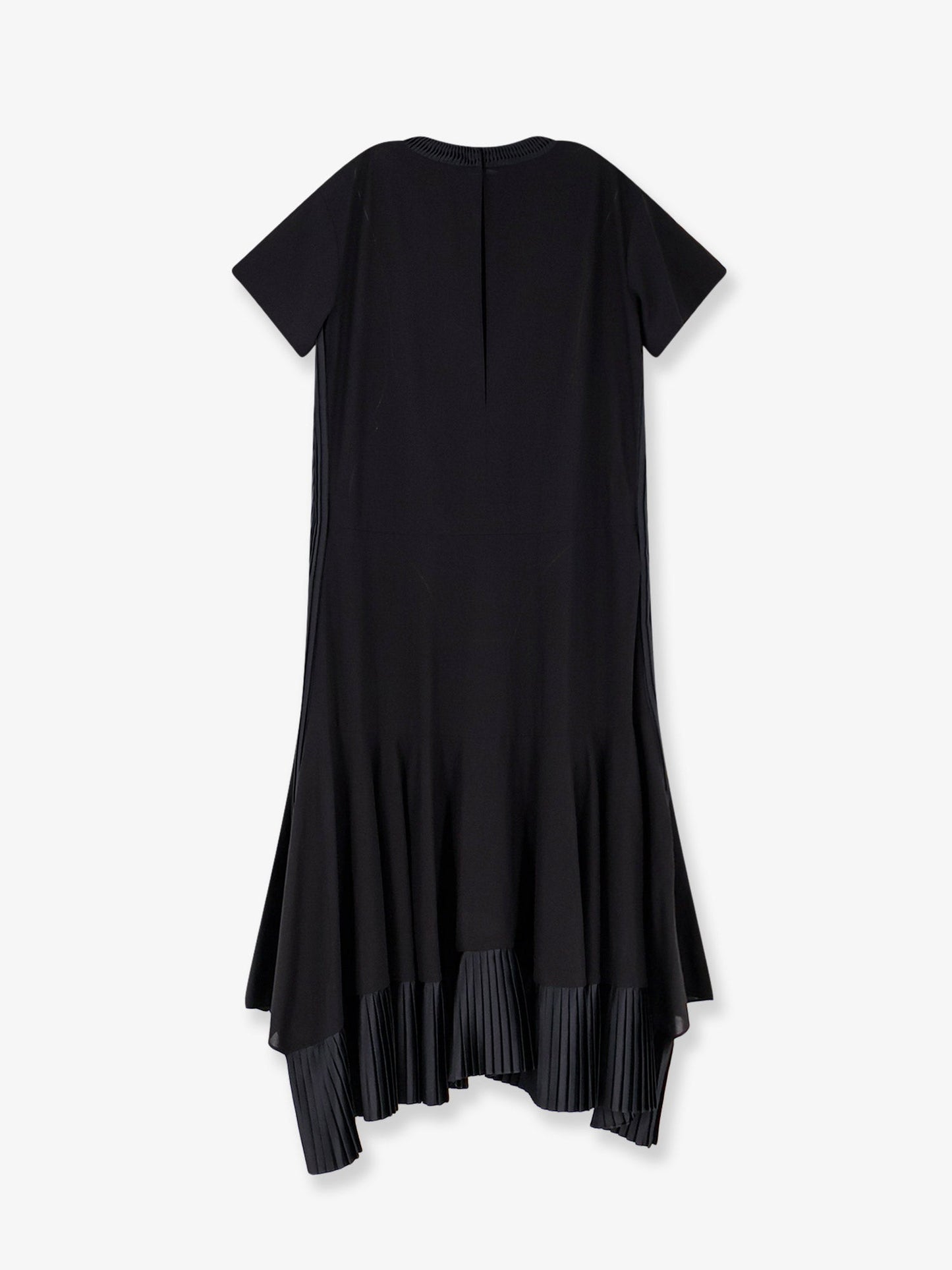 Cotton dress with pleated details
