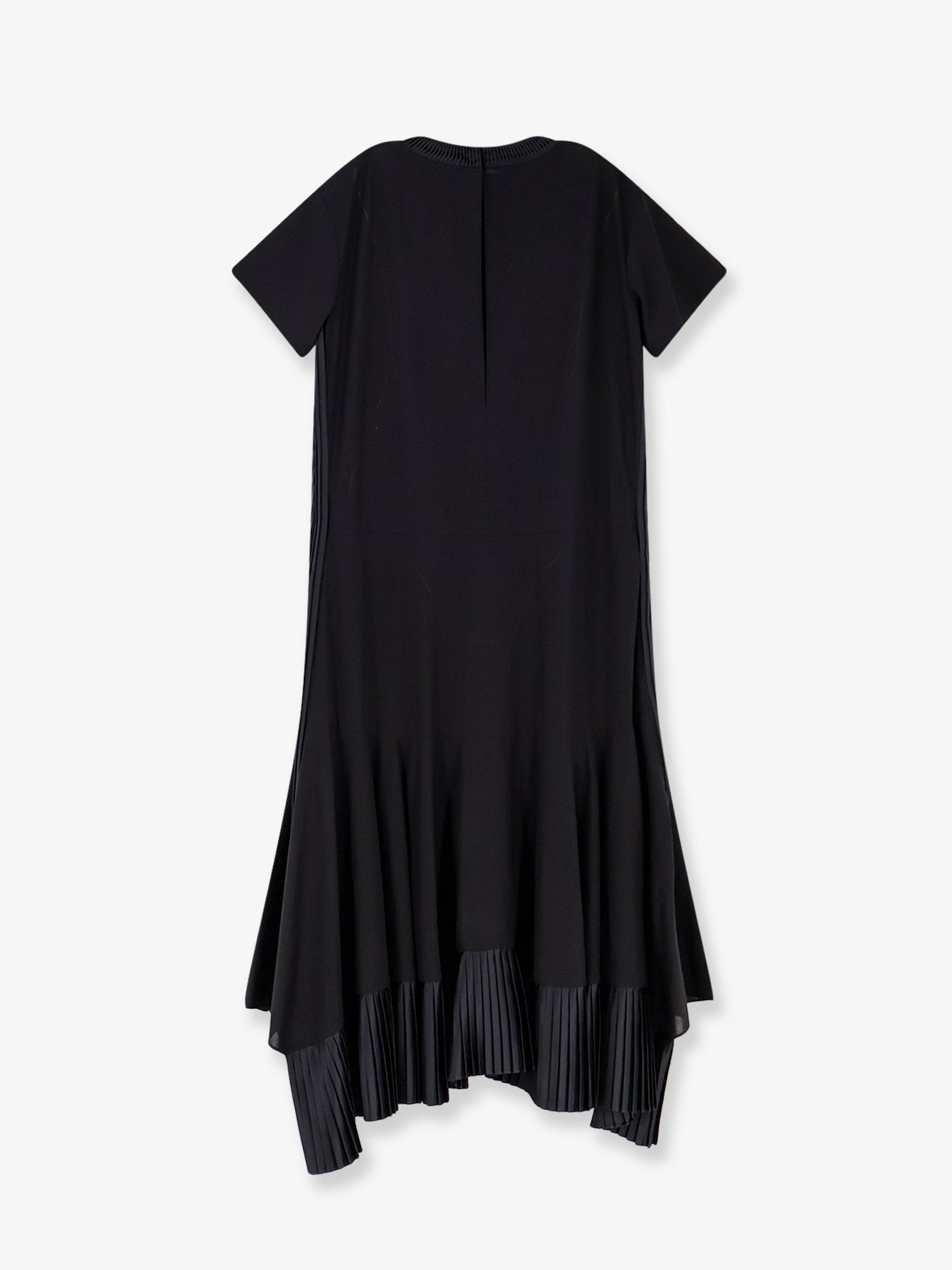 Cotton dress with pleated details