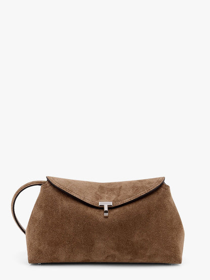 Suede T-Lock Clutch