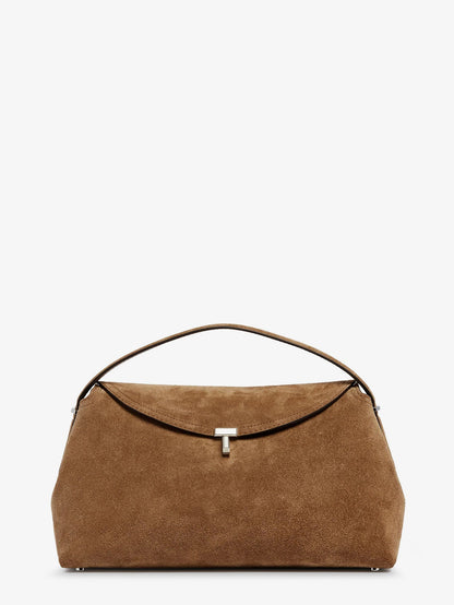 T-Lock suede handbag