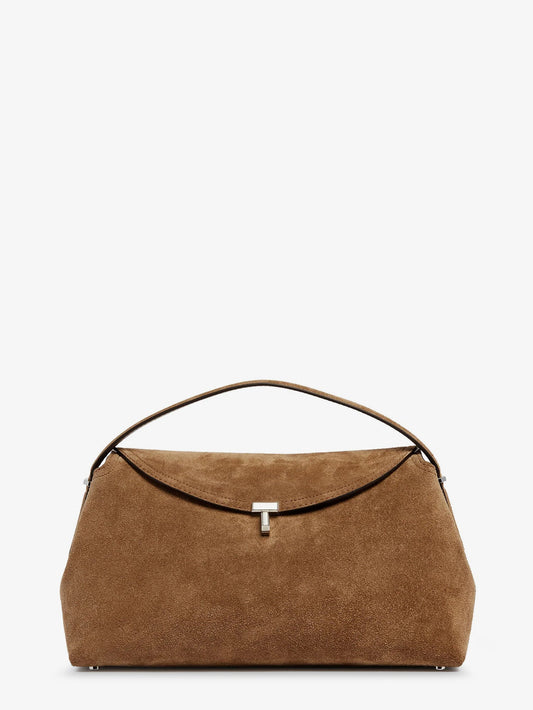 T-Lock suede handbag