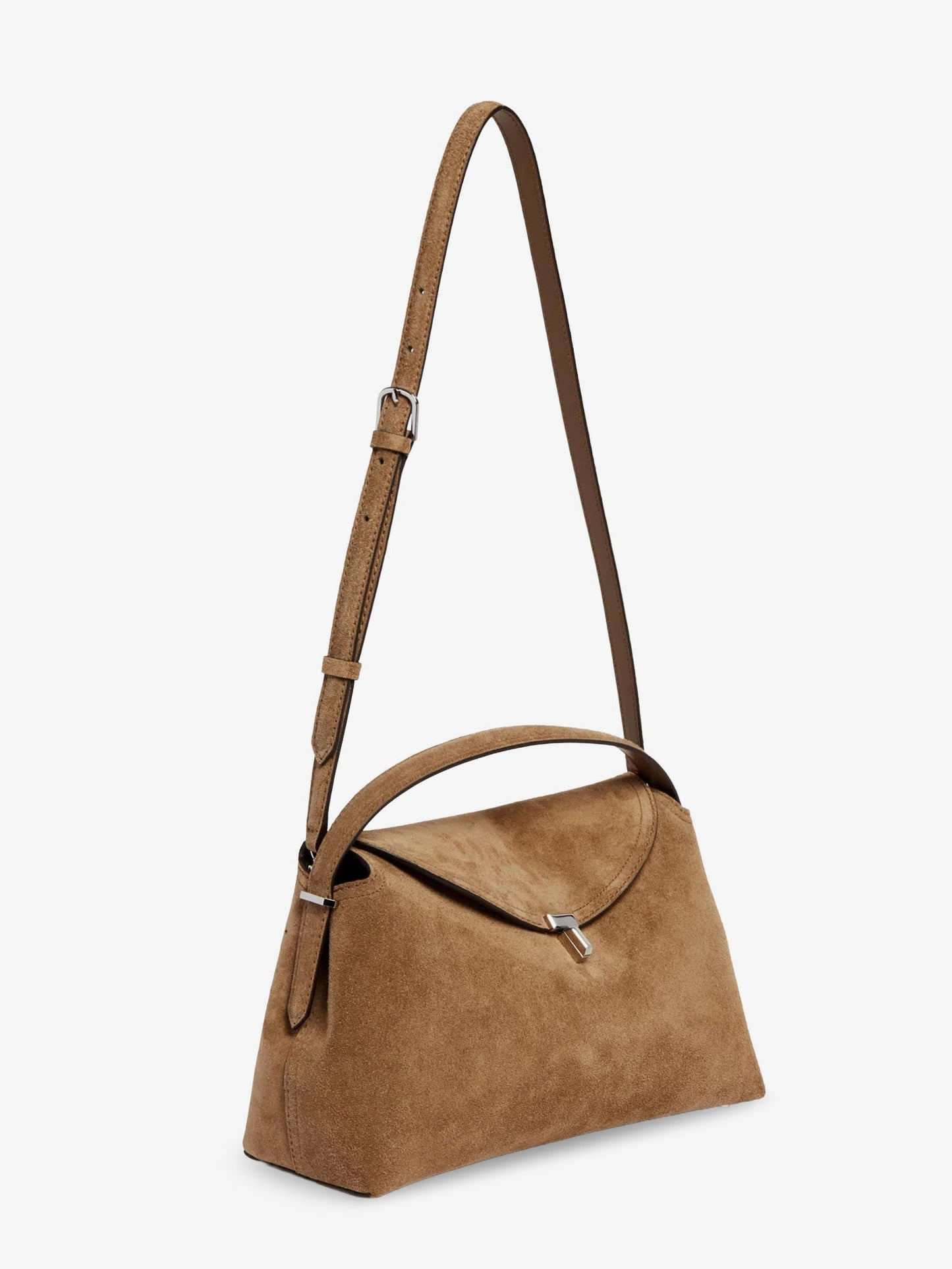 T-Lock suede handbag