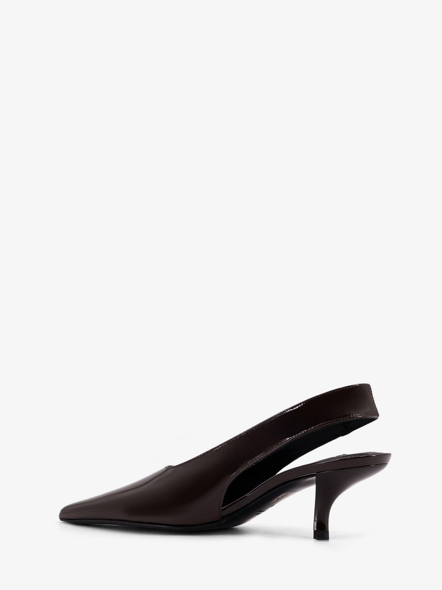 Patent leather slingback pumps