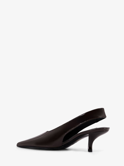 Patent leather slingback pumps