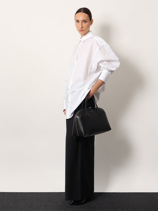 Hammered leather handbag