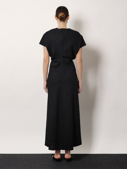 Slouch waist wool dress