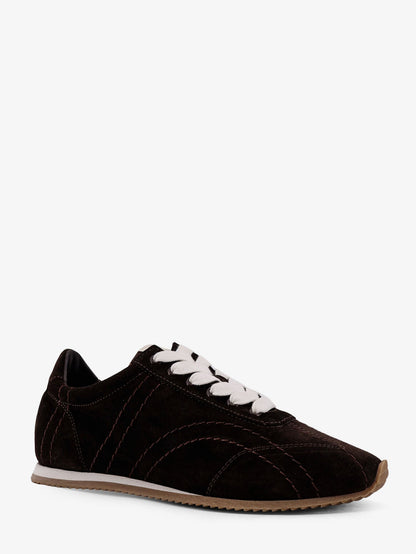 Leather sneakers with stitching detail