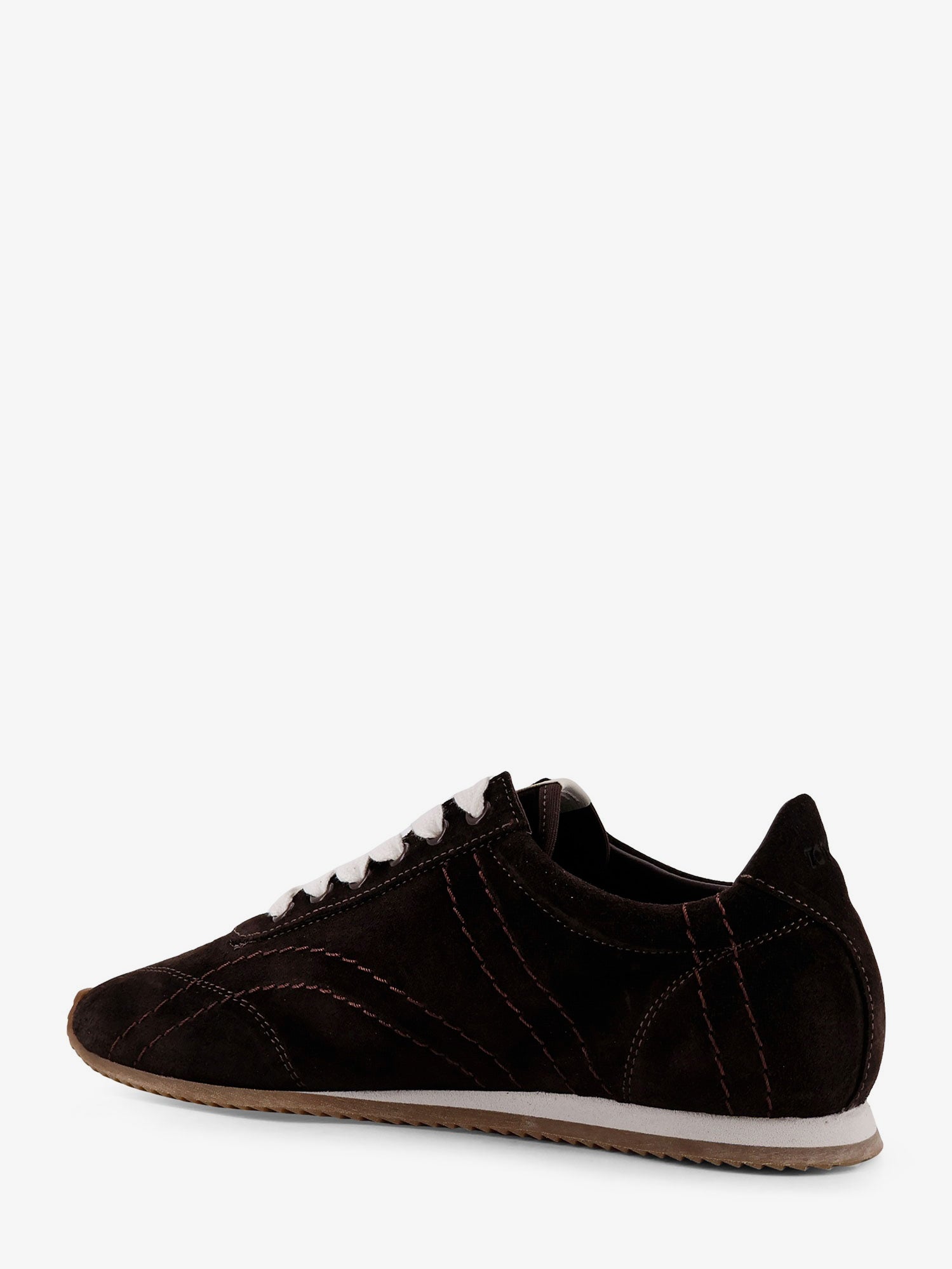 Leather sneakers with stitching detail