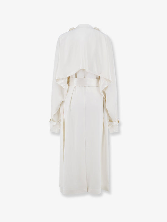 Satin trench coat