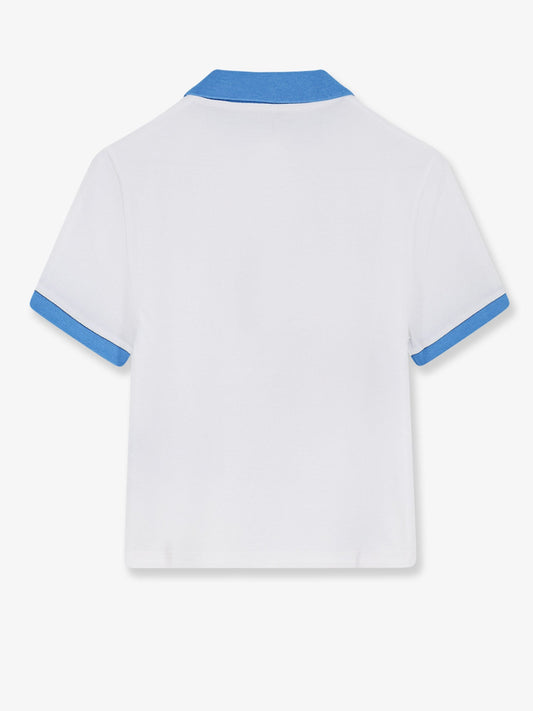 Cotton polo shirt with Medusa embroidery