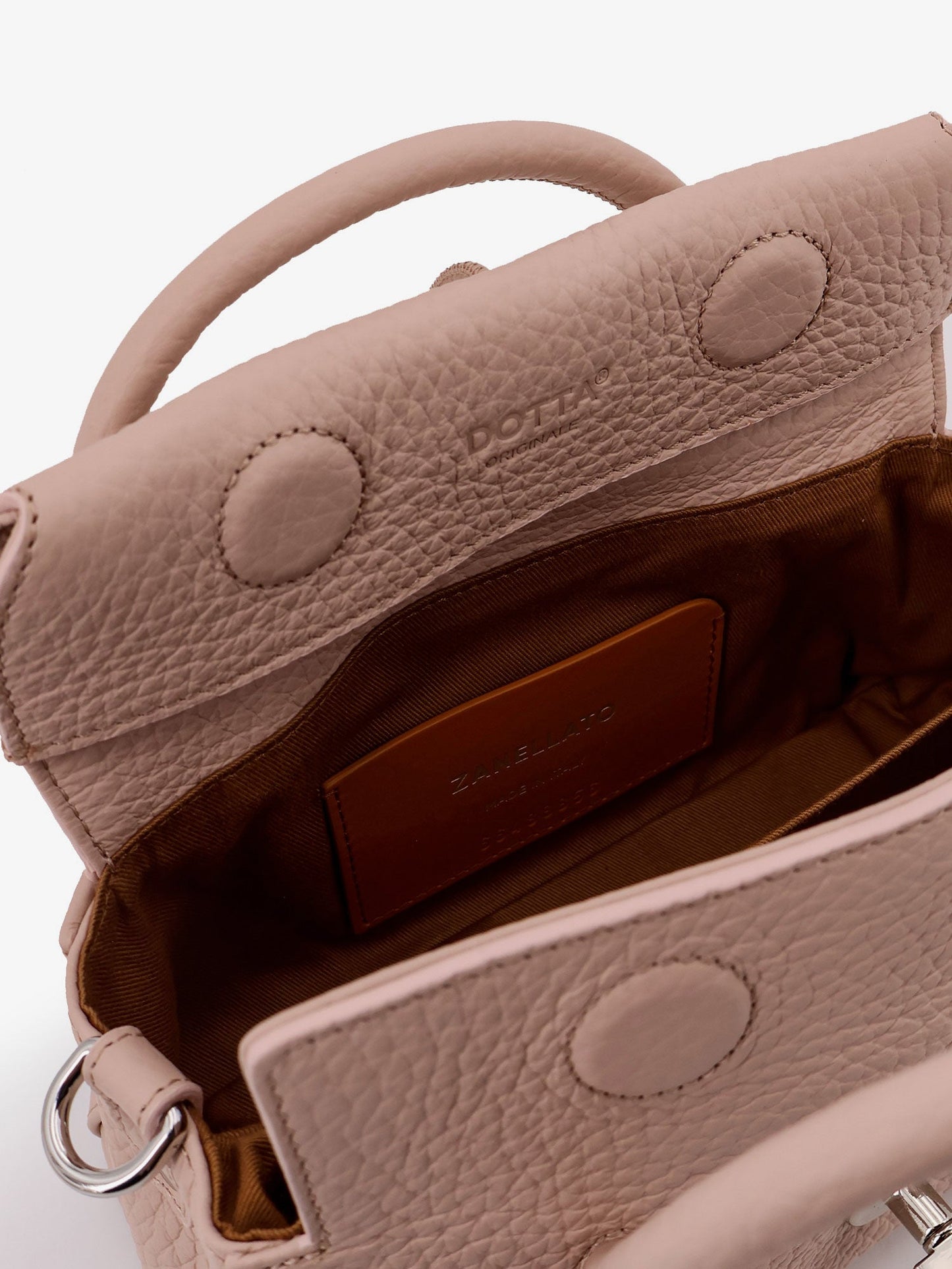 Dotta hammered leather crossbody bag