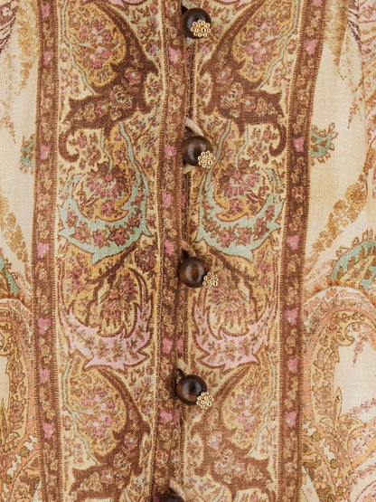 Wanderlust multicolor linen dress