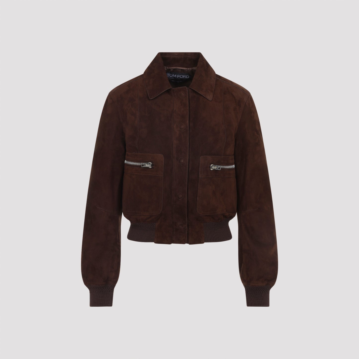 lamb suede bomber jacket-image-1
